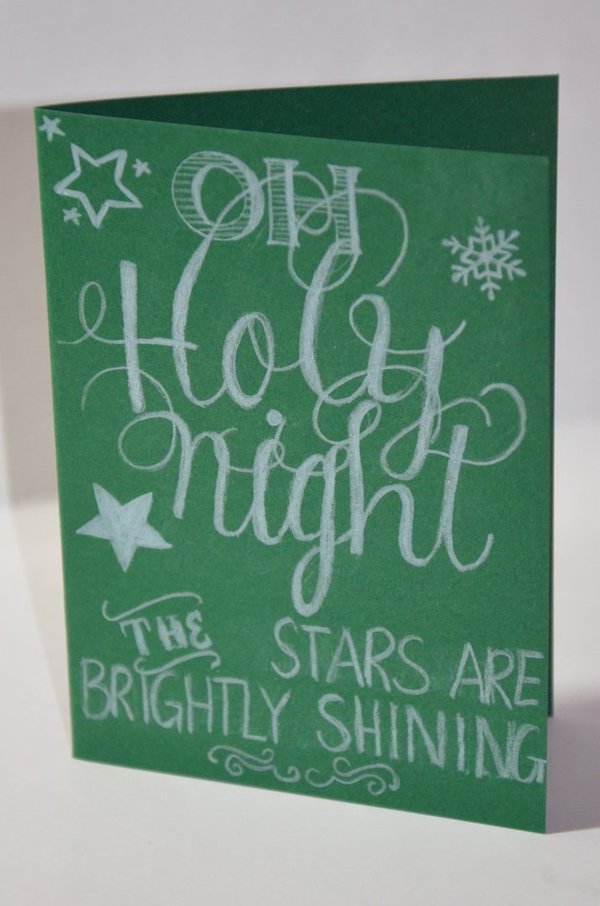 Weihnachtskarte "Oh holy night"